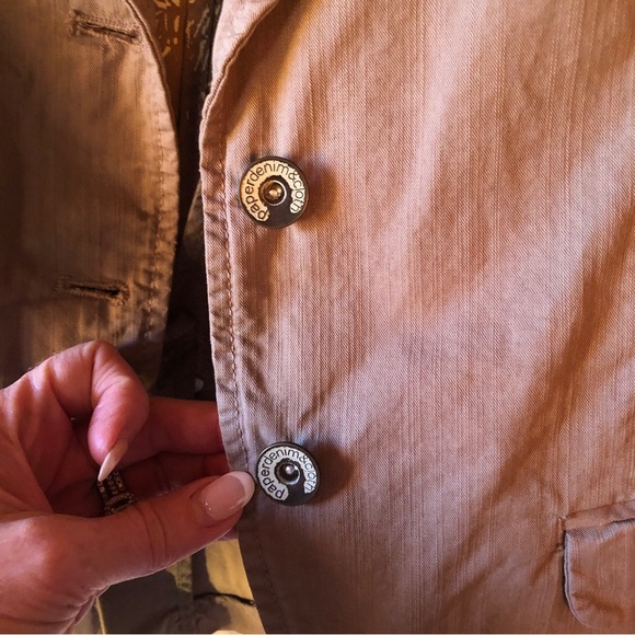 Vintage Paper Denim Cloth army green crop jacket size 1 or S - Picture 4 of 12